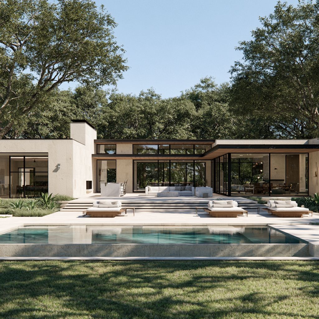 A Pavilion House on Open Ground