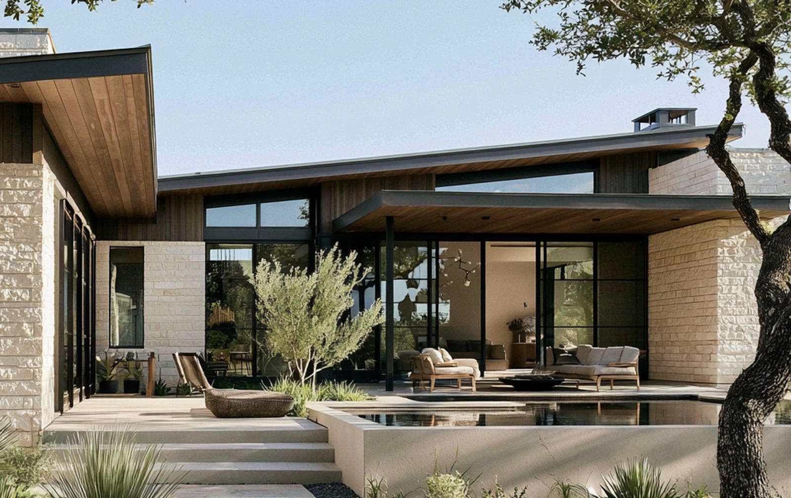 Glass Walls and a Quiet Pool